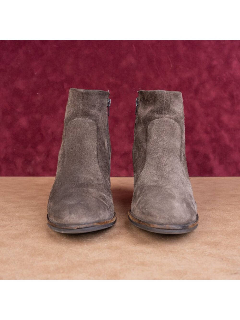 Paul Green Women Brown Suede Zip Ankle Summer Western Boots sz 10.5US UK8 - Picture 3 of 8